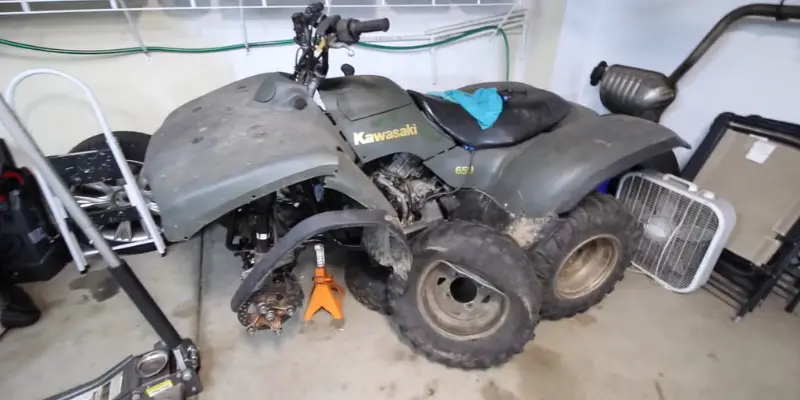 sandblast the ATV plastic